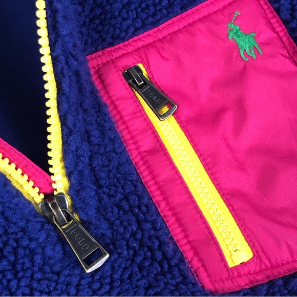 Polo Ralph Lauren 1/4 Zip Teddy Fleece Jacket Sz S/7 - Picture 7 of 14